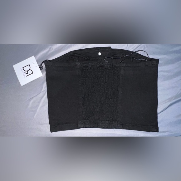 Dylan Ryan black  Denim Corset Top, M  NWT [E-50] - Picture 6 of 6